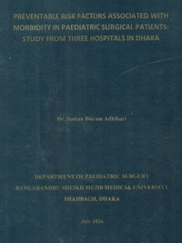 Image of Preventable Risk Factors Associated With Morbidity in Paediatric Surgical Patients: Study From Three Hospitals in Dhaka.