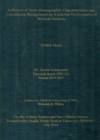 Image of Influence of Socio-Demographic Characteristics and Educational Background on Academic Performance of Medical Students
