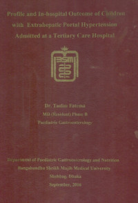 Image of Profile and In-hospital Outcome of Children with Extrahepatic Portal Hypertension Admitted at a Tertiary Care Hospital