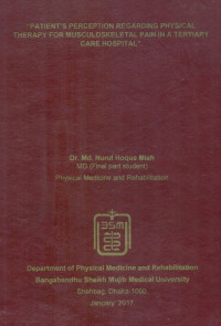 Image of PATIENT'S PERCEPTION REGARDING PHYSICAL THERAPY FOR MUSCULOSKELETAL PAIN IN A TERTIARY CARE HOSPITAL