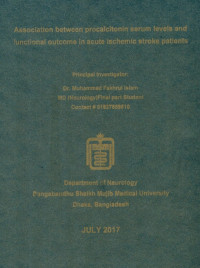 Image of Association between procalcitonin serum levels and functional outcome in acute ischemic stroke patients