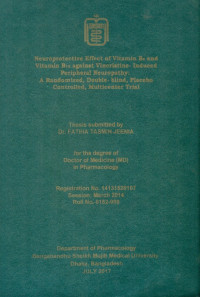 Image of Neuroprotective Effect of Vitamin B6 and Vitamin B12 against Vincristine -Induced Peripheral Neuropathy: A Randomized, Double-blind, Placebo Controlled, Multicenter Trial
