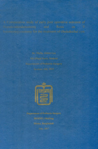 Image of A Comparative study of early post operative outcome of Hepaticoduodenostomy and Roux en Y hepaticojejunostomy for the treatment of choledochal cyst