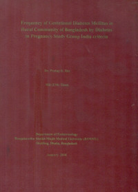Image of Frequency of Gestational Diabetes Mellitus in Rural Community of Bangladesh by Diabetes in Pregnancy Study Group India criteria