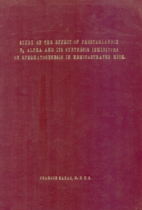 Image of Study of The Effect of Prostaglandin PGF2 Alpha And Its Synthesis Inhibitors on Spermatogenesis in Hemicastrated Mice