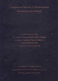 Image of Evaluation of Outcome in Thymectomized Myasthenia Gravis Patient
