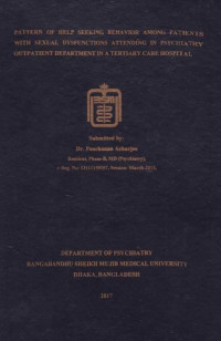 Image of PATTERN OF HELP SEEKING BEHAVIOR AMONG PATIENTS WITH SEXUAL DYSFUNCTIONS ATTENDING IN PSYCHIATRY OUTPATIENT DEPARTMENT IN A TERTIARY CARE HOSPITAL