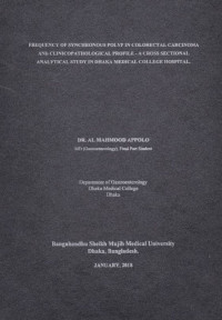 Image of FREQUENCY OF SYNCHRONOUS POLYP IN COLORECTAL CARCINOMA AND CLINICOPATHOLOGICAL PROFILE - A CROSS SECTIONAL ANALYTICAL STUDY IN DHAKA MEDICAL COLLEGE HOSPITAL