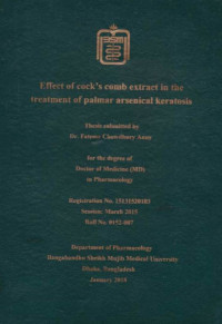 Image of Effect of cock's comb extract in the treatment of palmar arsenical keratosis