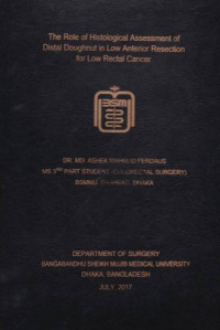 Image of The Role of Histological Assessment of Distal Doughnut in Low Anterior Resection for Low Rectal Cancer