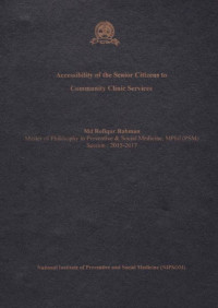 Image of Accessibility of the Senior Citizens to Community Clinic Services