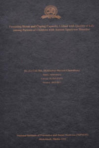 Image of Parenting Stress and Coping Capacity Linked with Quality of Life among Parents of Children with Autism Spcetrum Disorder