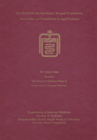 Image of The Modified Barthel Index: Bengali Translation, Adaption and Validation in Aged Patients