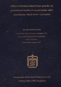 Image of Effect of Demineralized bone powder on periodontal health of second molar after mandibular third molar extraction