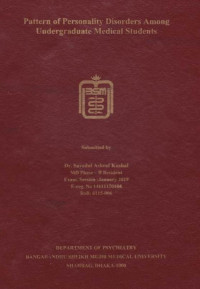 Image of Pattern of Personality Disorders Among Undergraduate Medical Students