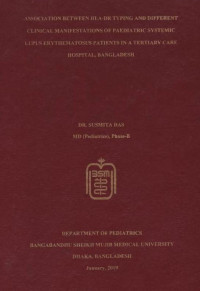 Image of Association between hla-drtyping and different clinical manifestations of paediatric systemic lupus erythematosus patients in a thetiary care hospital, Bangladesh