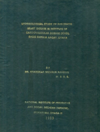 Image of Epidemiological Study Of Rheumatic Heart Diseases In Institute Of Cardiovascular Disease (ICVD), Shere Bangla Nagar, Dhaka