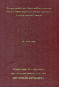 Image of Comparison between Clinical and bacteriological Profile of febrile neutropenic and non neutropenic pediatric leukemic patients