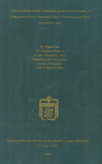 Image of Effect of Orthodontic Treatment on the Facical Profile: A Comparative Study between Class-I Extraction and Non-extraction Cases