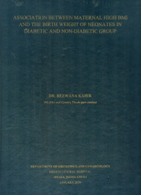 Image of Association between maternal high BMI and the birth weight of neonates in Diabetic and Non-Diabetic group