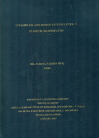 Image of Vitamin B12 and Homocysteine level in Diabetic retinopathy