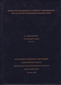 Image of Diagnostic performance of computed tomography in the evaluation of malignant sinonasal mass