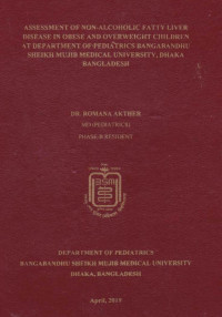 Image of Assessment of Non-Alcoholic Fatty Liver Disease in obese and Overweight Children at Department of Pediatrics Banga Bandhu Sheikh Mujib Medical University, Dhaka Bangladesh