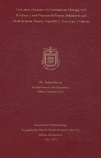 Image of Treatment Outcome of Combination Therapy wit Sofosbuvir and Velpatasvir Versus Sofosbuvir and Daclatasir in Chronic hepatitis C, Genotype 3 Patients