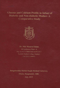 Image of Glucose and Calcium Profile in Infant of Diabetic and Non-diabetic Mother-A Comparative Study