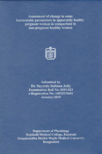 Image of Assessment of Change in Some Haemostatic Parameters in Apparently Healthy Preganant Women in Comparison to Non-Pregnant Healthy Women