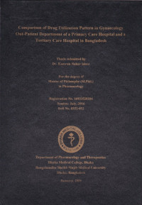 Image of Comparison of Drug Utilization Pattern in Gynaecology  Out-Patient Department of a Primary Care Hospital and a Tertiary Care Hospital in Bangladesh