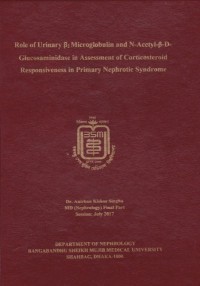 Image of Role of Urinary B2 Microgolobulin and N-Acetyl-B-D-Glucosaminidase in Assessment of Corticosteroid Responsiveness in Primary Nephrotic Syndrome