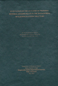 Image of Evaluation of the Outcome of Proximal Femoral Locking Plate in the Management of Subtrochanteric Fracture