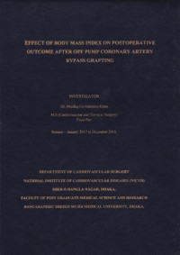 Image of Effect of Body Mass Index on Postoperative Outcome After Off Pump Coronary Aftery Bypass Grafting