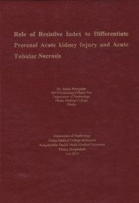 Image of Role of Resistive  Index to Differentiate Prerenal Acute Kidney Injury and Acute Tubular Necrosis