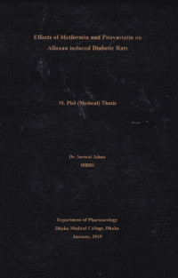 Image of Effects of Metformin and Pitavastatin on Alloxan Induced Diabetic Rats