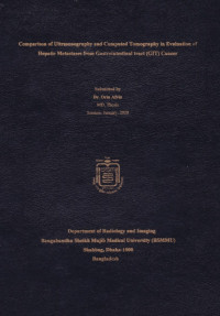 Image of Comparison of Ultrasonography and Computed Tomography in Evaluation of Hepatic Metastases from Gastrointestinal Tract (GIT) Cancer