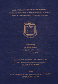 Image of Role of Transvaginal Color Doppler Ultrasonography in the Differentiation of Benign And Malignant Ovarian Tumors