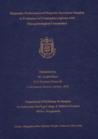 Image of Diagnostic Performance of Magnetic Resonance Imaging in Evaluation of Craniopharyngioma with Histopathological Comparison