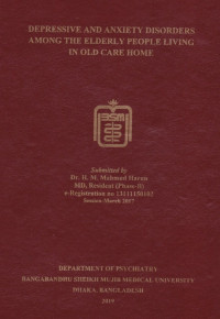 Image of Depressive and Anxiety Disorders Among the Elderly People Living in old Care Home