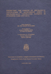 Image of Predicting the Length of Mechanichanical Ventilation by  Asynchrony Index in Mechanically Ventilated Patients in Intensive Care Unit (ICU)