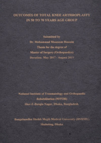 Image of Outcomes of Total Knee Arthroplasty in 50 to 70 Years Age Group