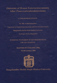 Image of Outcome of Braun Enteroenterostomy After Pancrcaticoduodenectomy