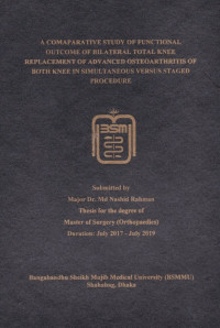 Image of A Comaparative Study of Functional Outcome of Bilateral Total Knee Replacement of Advanced Osteoarthritis of Both Knee in Simultaneous Versus Staged Procedure