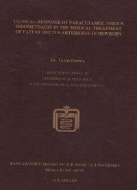 Image of Clinical Response of Paracetamol Versus  Indomethcin in the Medical Treatment of Patent Ductus Arteriosus in Newborn