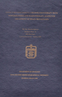 Image of Effect of Concurrent Chemoradiotherapy with Temozolomide and Radiotherapy Alone for Treatment of Brain Metastases