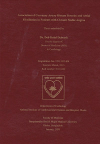 Image of Association of Coronary Artery Disease Severity and Atrial Fibrillation in Patients with Chronic Stable Angina