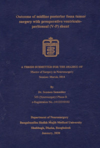 Image of Outcome of Midline Posterior Fossa Tumor Surgery with Preoperative Ventriculo-Peritoneal (V-P) Shunt