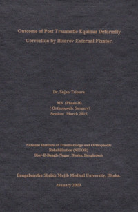 Image of Outcome of Post Traumatic Equinus Deformity Correction by Ilizarov External Fixator