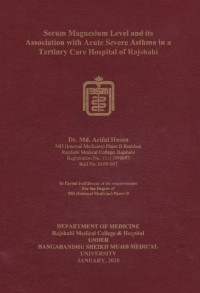 Image of Serum Magnesium Level and its Association with Acute Severe Asthma in a Tertiary Care Hospital of Rajshahi